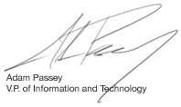 Adam Passey V.P. of Information and Technology